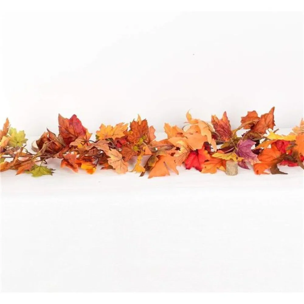 2 Pack Fall Maple Leaf Clearance, 5.9Ft/Piece Hanging Vine Garland Artificial